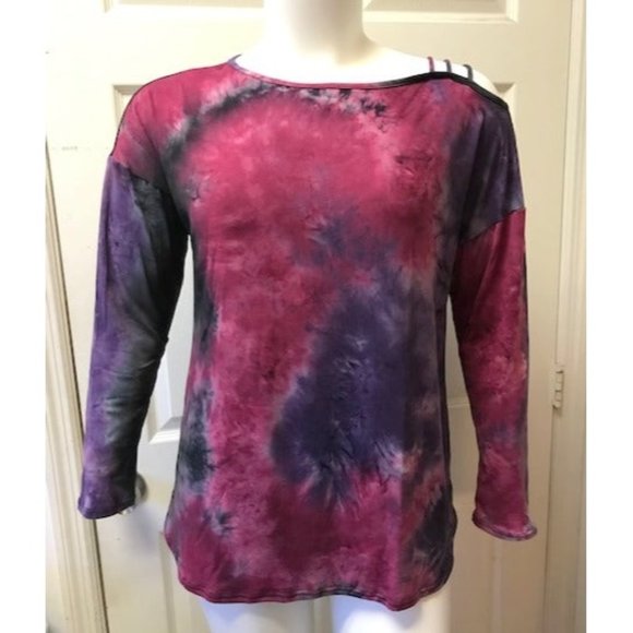 Blumin Tie Dye Strappy Top, Purple - Picture 6 of 6